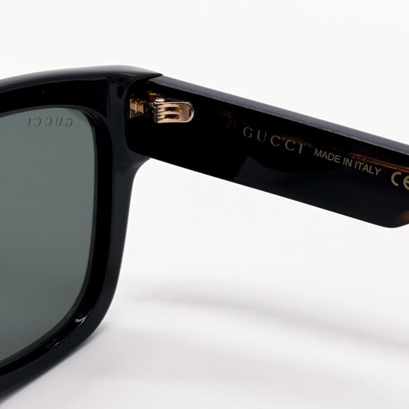 NEW GUCCI GG1670SK 001 UNISEX BLACK HAVANA GREY SUNGLASSES GUCCI - Picture 12 of 13
